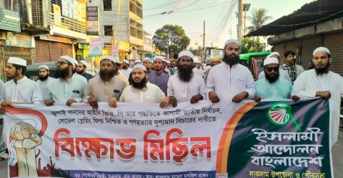 রাষ্ট্র কাঠামোর মৌলিক সংস্কার দাবীতে ইসলামী আন্দোলন বাংলাদেশ লাকসাম শাখার বিক্ষোভ মিছিল অনুষ্ঠিত