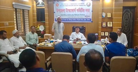 হিজলায় টাস্কফোর্স কমিটির সভা অনুষ্ঠিত 