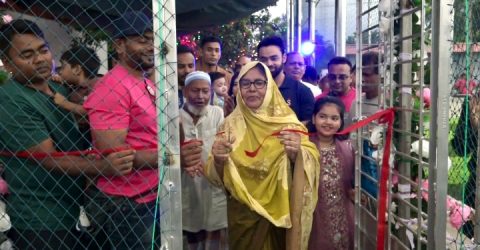 নাটোরে আধুনিক আর্টিফিশিয়াল টার্ফ ফুটবল মাঠের উদ্বোধন