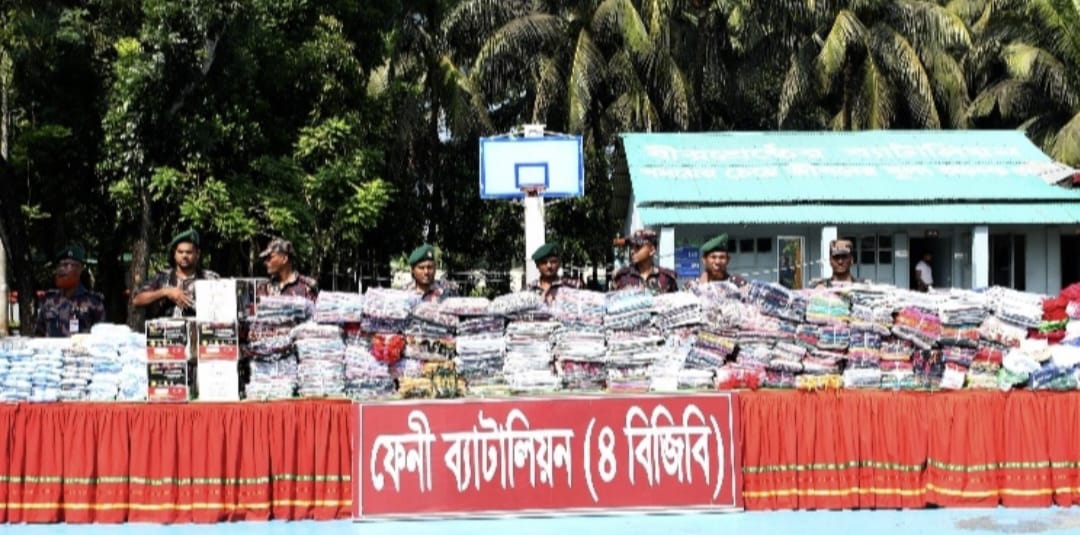 ফেনীতে বিজিবি অভিযানে কোটি টাকার ভারতীয় পণ্য জব্দ!