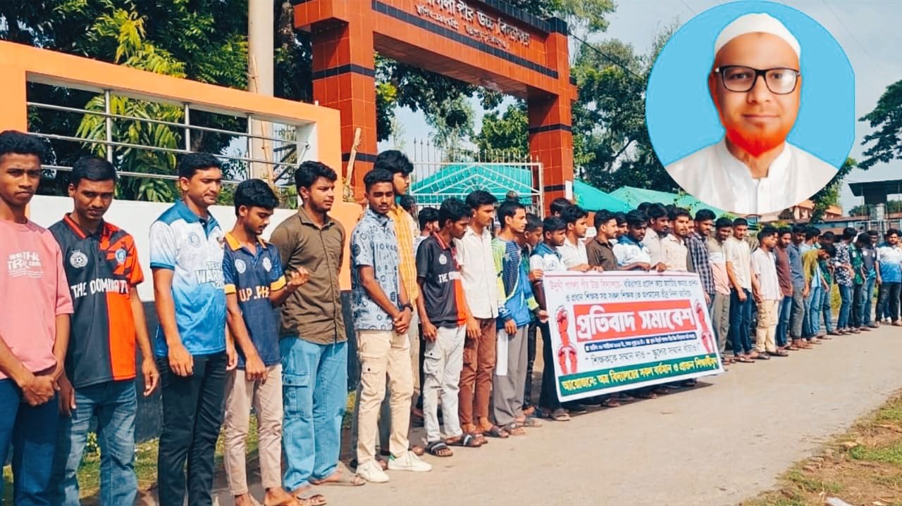 শিক্ষক লাঞ্ছনা: বিতর্কিত বিএনপি নেতার বিচার চেয়ে মানববন্ধন উল্লাপাড়ায়