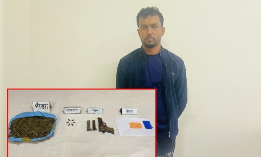 কুমিল্লায় সেনাবাহিনীর অভিযানে মাদক ও বিদেশী অস্ত্রসহ আটক-১