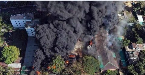 গাজীপুরে কয়েল কারখানায় ভয়াবহ আগুন