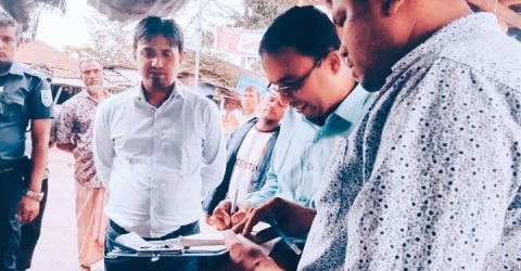 নিষিদ্ধ পলিথিনে ভরছে বাজার, নীলফামারীতে প্রশাসনের অভিযান