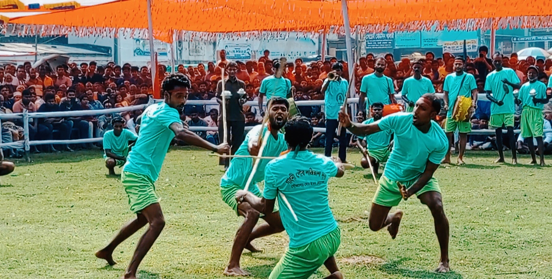 মেহেরপুরে ঐতিহ্যবাহী লাঠিখেলা অনুষ্ঠিত 