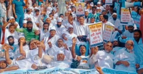 দিনাজপুরে বিএনপি’র প্রার্থীতা পরিবর্তনের দাবিতে কাফন মিছিল ‎