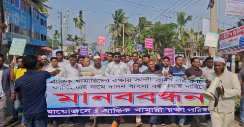 প্রান্তিক খামারিদের ক্ষোভের বিস্ফোরণ—কাজী ফার্মসের দাদন বন্ধে সড়কে হাজারো খামারি